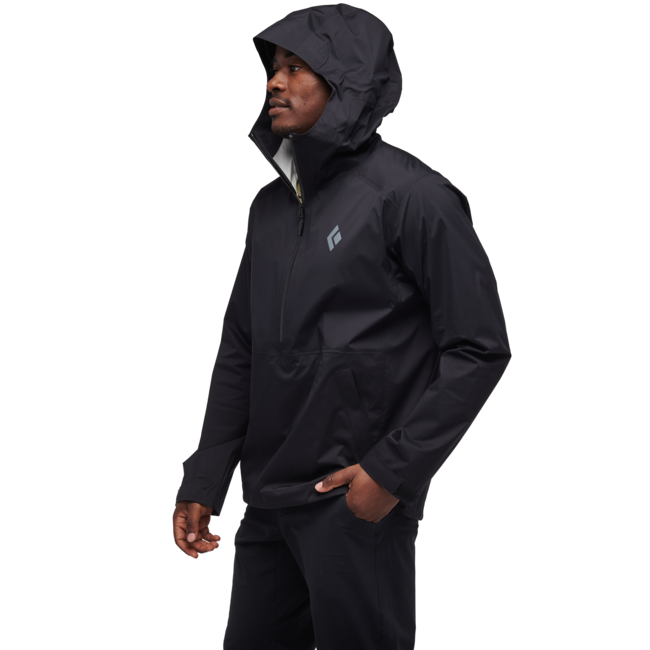 Black Diamond Stormline Stretch Anorak Αδιάβροχο Μπουφάν ανδρικό, μαύρο