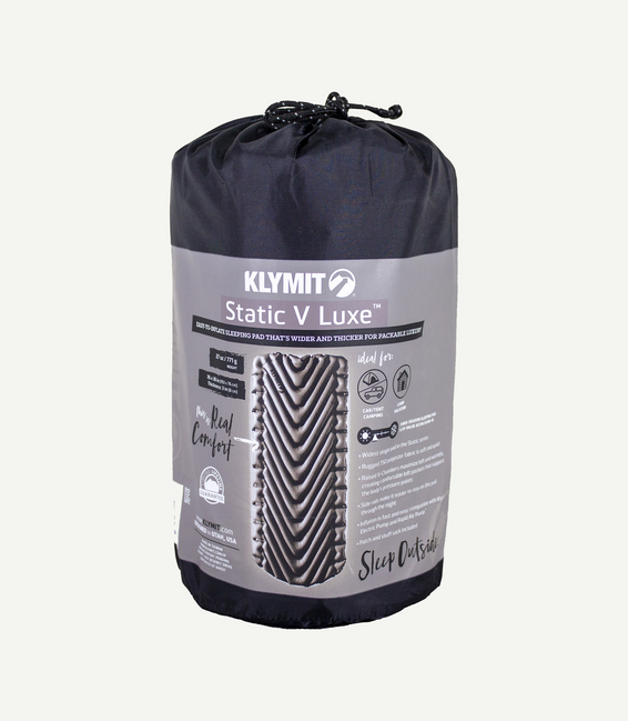 Klymit Static V Luxe Φουσκωτό Στρώμα XL, σκούρο γκρι