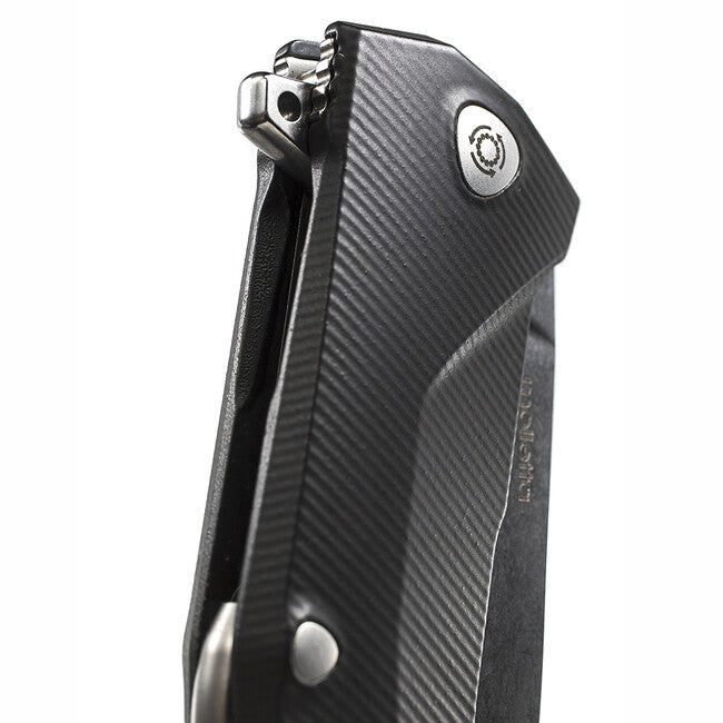 Lionsteel KUR Μαχαίρι Τσέπης με Λάμα Sleipner BK, Πολύ Ανθεκτικό, Μαύρο