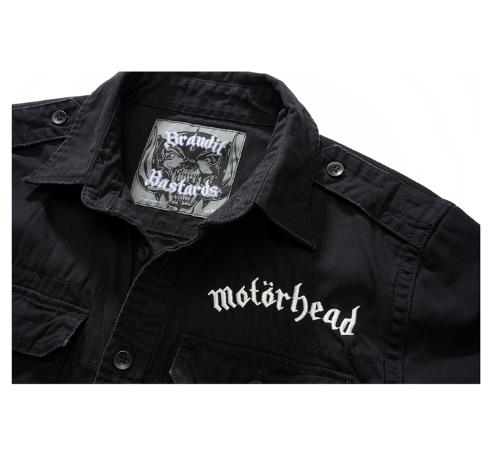 Brandit Motörhead Vintage Μακρυμάνικο Πουκάμισο, μαύρο