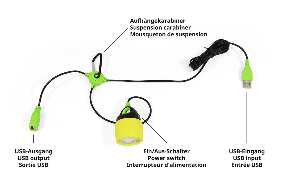 Origin Outdoors Φακός LED Σύνδεσμος, κίτρινο, 200 Lumens, Θερμό Λευκό