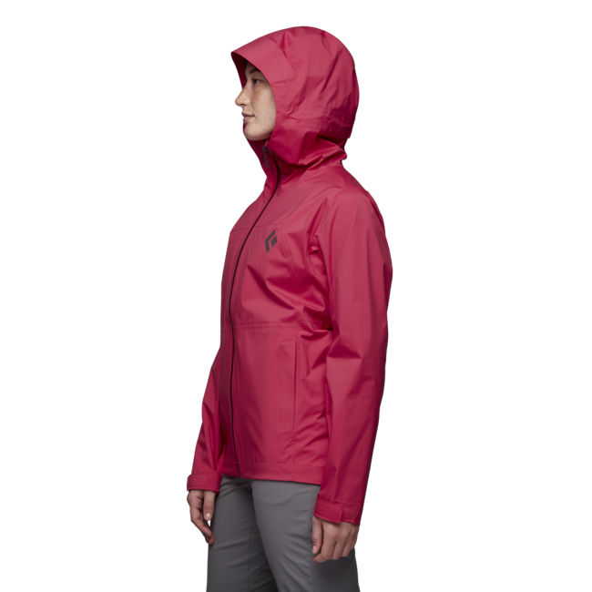 Black Diamond Stormline Stretch Rain Shell αδιάβροχο μπουφάν γυναικείο, pomegranate
