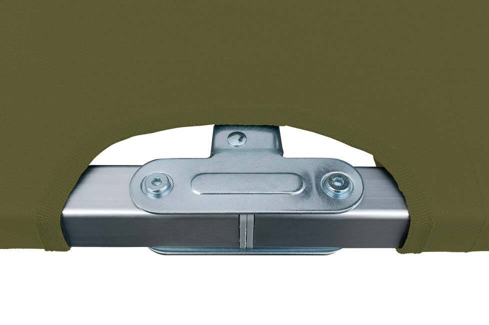 BasicNature Alu-Campbed Φορητό Κρεβάτι Κάμπινγκ, Λαδί, 210 cm