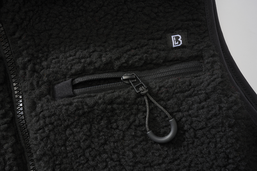 Brandit Teddyfleece αμάνικο γιλέκο φλις, μαύρο