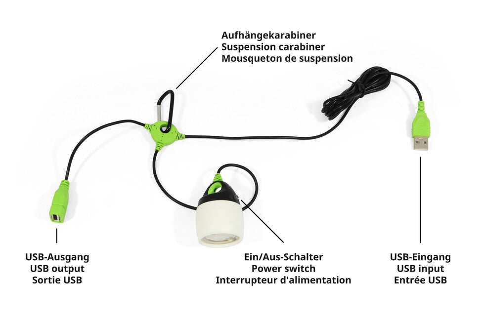 Origin Outdoors Συνδεόμενος Φακός LED, Λευκό, 200 Lumens, Ψυχρό Λευκό