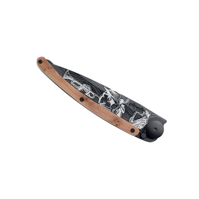 Deejo Tattoo Μαχαίρι Jazz με Κλείσιμο, Μαύρο juniper wood
