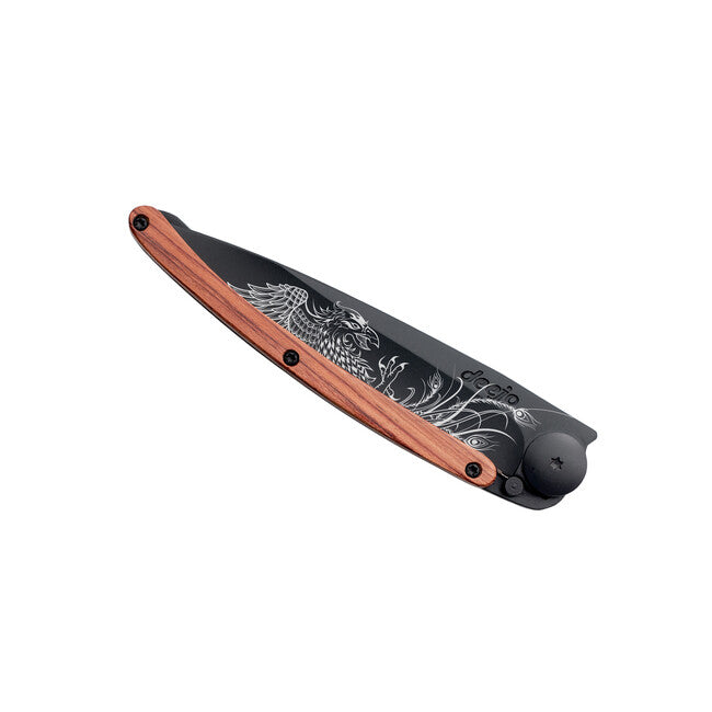 Deejo Tattoo Σουγιάς με Κλείσιμο, Black coral wood, Phoenix