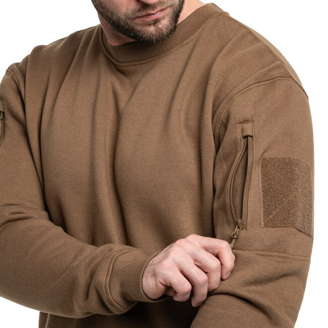 Mil-Tec Tactical round neck sweatshirt, dark coyote
