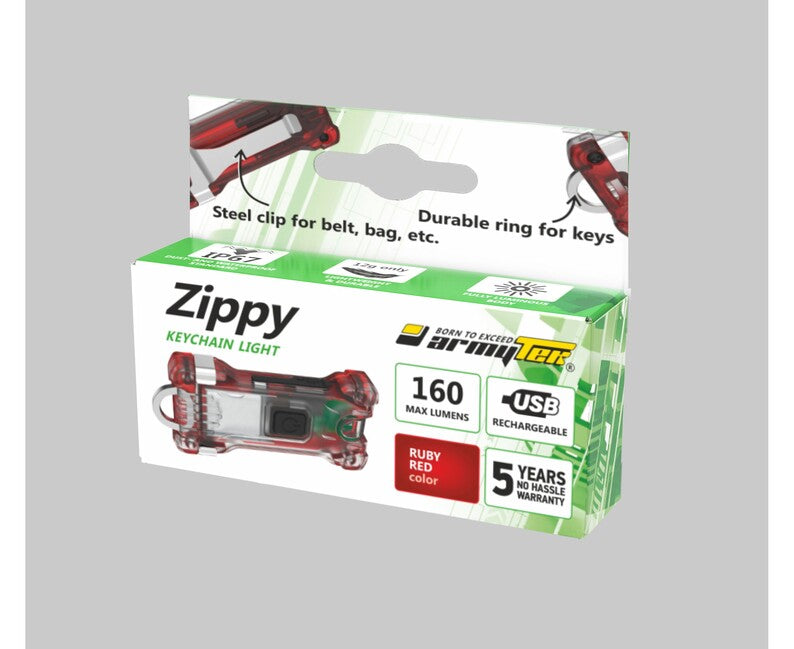 ArmyTek Zippy LED μπρελόκ, κόκκινο