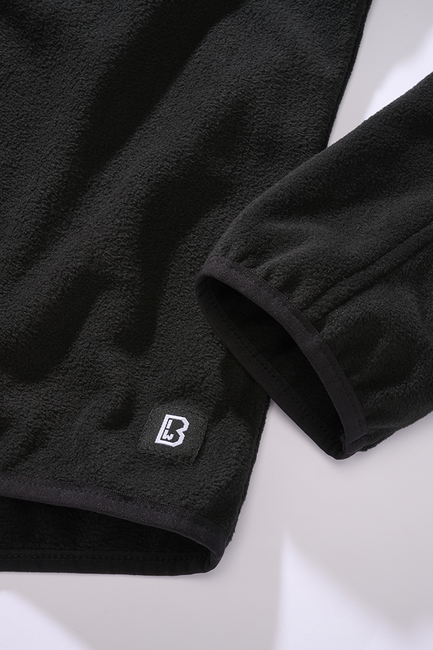 Brandit Ripstop Fleece Φούτερ με Φερμουάρ, μαύρο