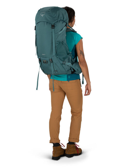 OSPREY RENN 50 Σακίδιο Πλάτης Ταξιδίου, Cascade Blue/Melon Orange