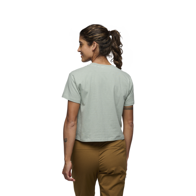 Black Diamond BD Stripe Μπλουζάκι Γυναικείο με Κοντό Μανίκι, Foam Green-Laurel Green