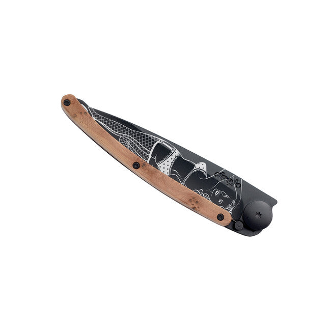 Deejo Tattoo Μαχαίρι Με Κλείσιμο Black juniper wood Pin up