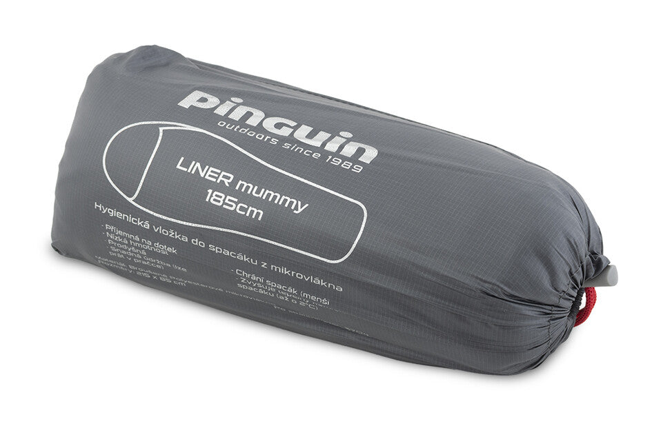 Pinguin Liner Mummy υγιεινή επένδυση κsleeping bag, γκρι, 175cm