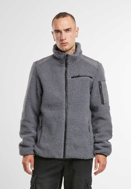 Brandit Ramble Μπουφάν Fleece Ανδρικό Teddyfleece, Ανθρακίτης