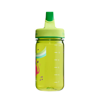 Nalgene Grip-n-Gulp Sustain Παιδικό Μπουκάλι Νερού 0,35 l με Καπάκι, Πράσινο, Musical Lion