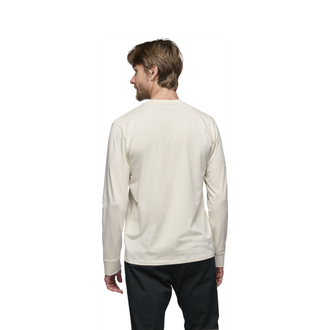 Black Diamond Heritage Wordmark μπλουζάκι ανδρικό με μακρύ μανίκι, off white