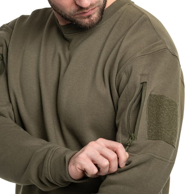 Mil-Tec Tactical round neck sweatshirt, ranger green