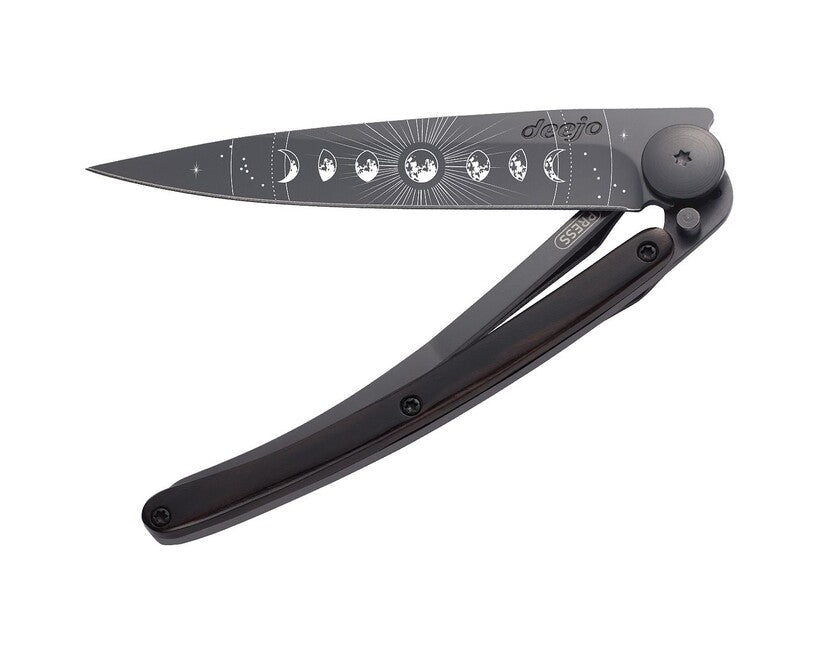 Deejo Tattoo Πτυσσόμενο Μαχαίρι Black ebony wood, Moon Phase