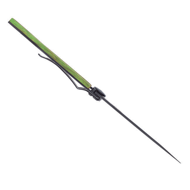 Deejo Versailles Αναδιπλούμενο Μαχαίρι Black tattoo Green Beech