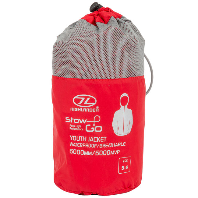 Highlander Stow and Go Kids Αδιάβροχο για Παιδιά, Κόκκινο