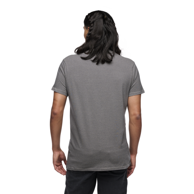 Black Diamond BD Stripe Μπλουζάκι Ανδρικό με Κοντό Μανίκι, charcoal-off white