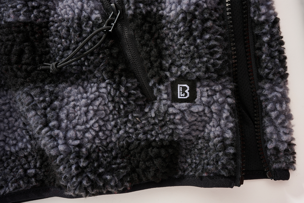 Brandit Teddyfleece Worker φούτερ fleece, μαύρο/γκρι