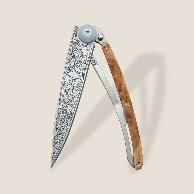 Deejo Tattoo Art Nouveau Μαχαίρι με Σταθερή Λάμα Juniper Wood