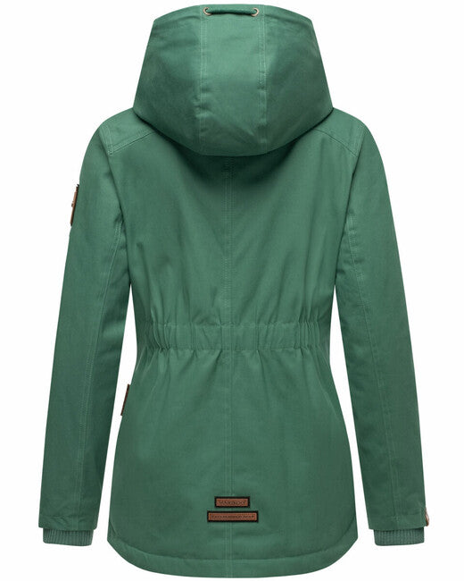 Marikoo Bikoo parka zimska ženski s kapuco, dusty green