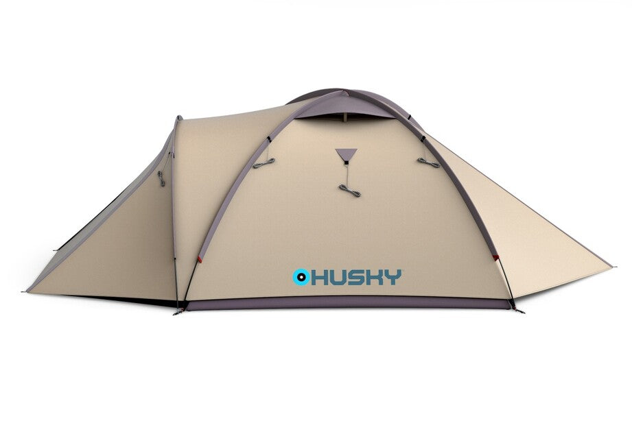 Husky Bizon 3 Plus οικογενειακή σκηνή trekking για 3 άτομα, light brown