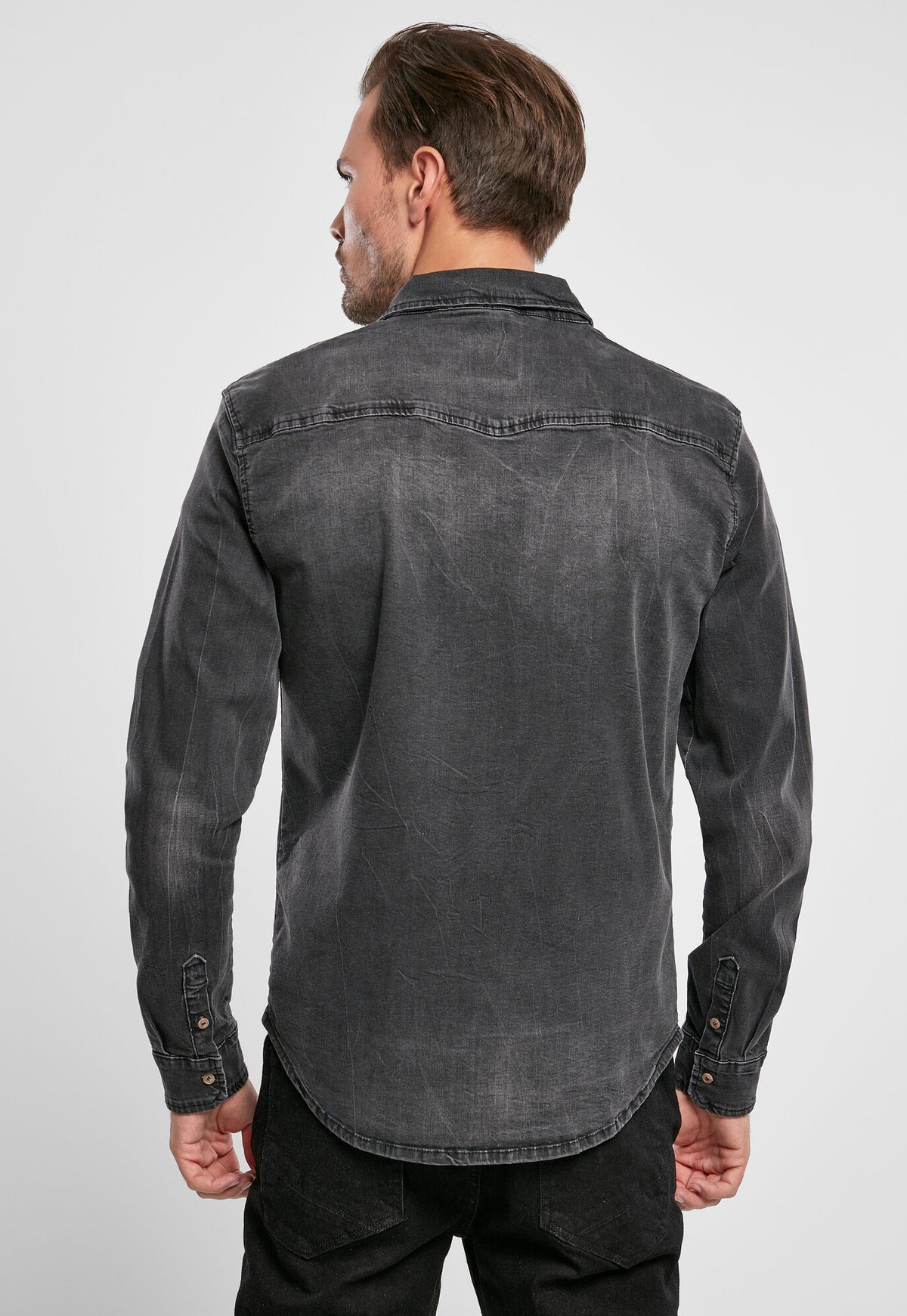 Brandit Riley denim košeľa, čierna