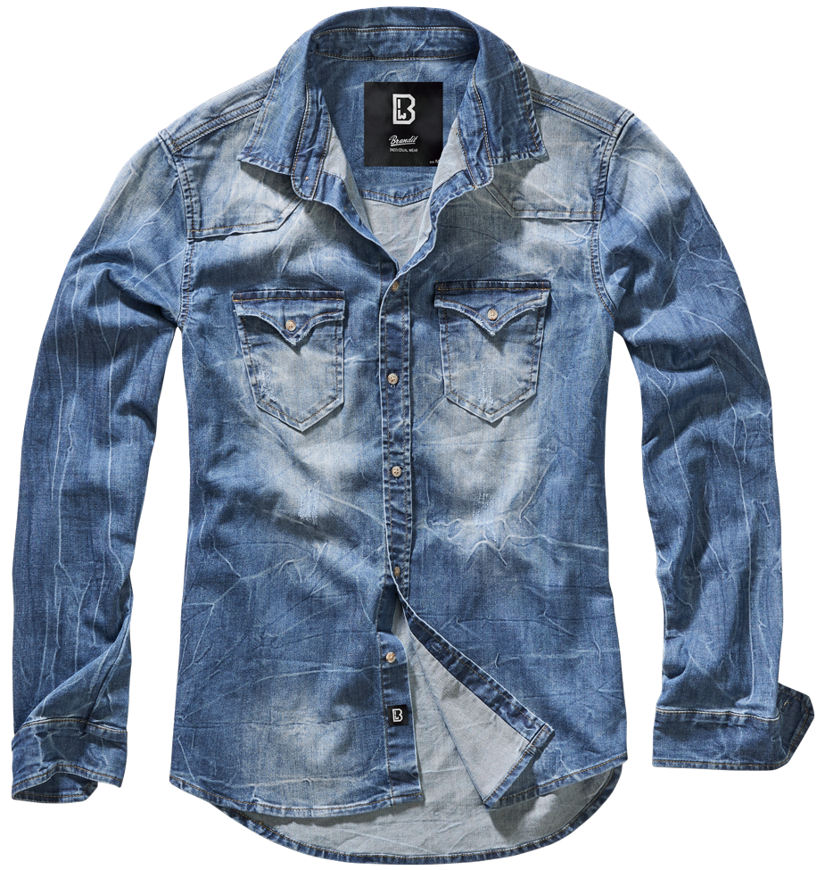 Brandit Riley denim košeľa, modrá