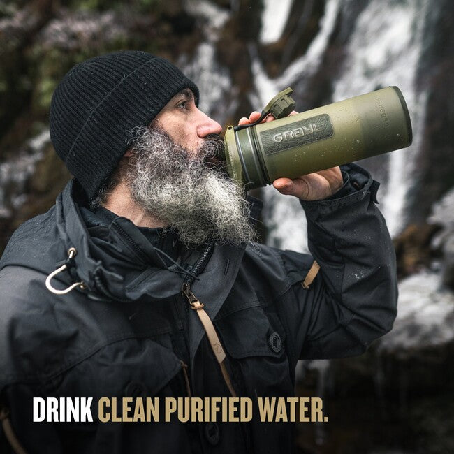 GRAYL GeoPress Purifier φιλτραρισμένη φιάλη, Olive Drab