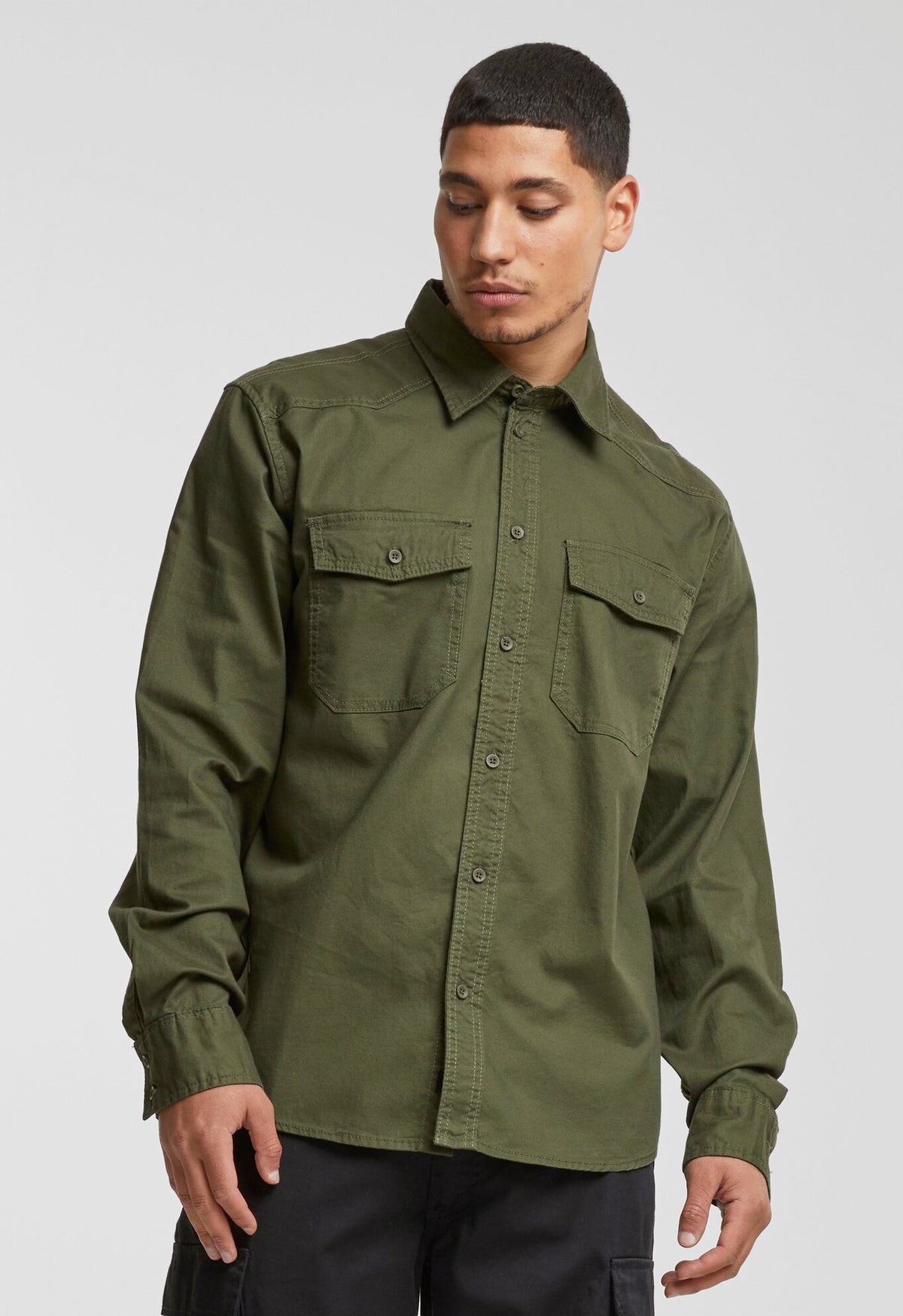 Brandit Flanellshirt košeľa, olivová