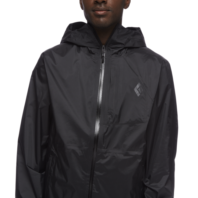 Black Diamond Treeline Rain Shell αδιάβροχο μπουφάν ανδρικό, μαύρο