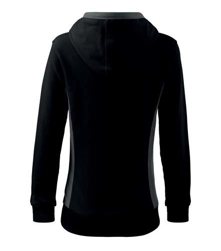 Malfini Kangaroo Φούτερ Γυναικείο 280g/m2, μαύρο-γκρι