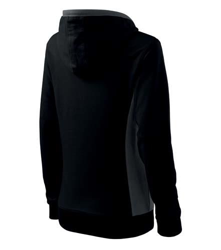 Malfini Kangaroo Φούτερ Γυναικείο 280g/m2, μαύρο-γκρι