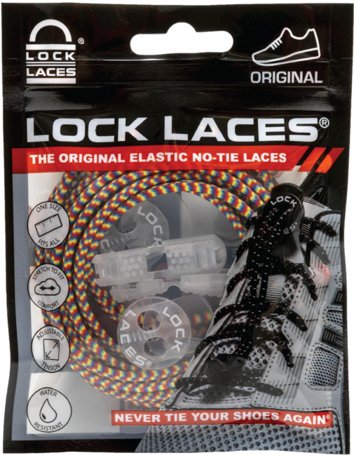 Lock Laces Κορδόνια Παπουτσιών, rainbow