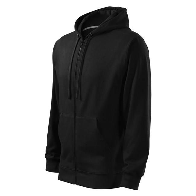 Malfini Trendy Zipper Φούτερ με Κουκούλα 300g/m2, Μαύρο