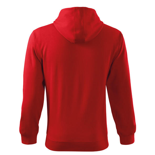 Malfini Trendy Zipper Φούτερ με Κουκούλα Ανδρικό 300g/m2, Κόκκινο