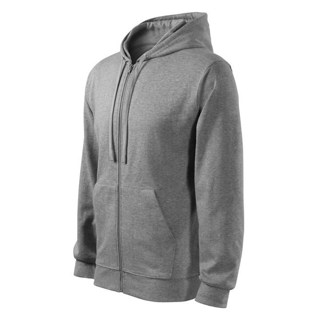 Malfini Trendy Zipper φούτερ με φερμουάρ 300g/m2, γκρι
