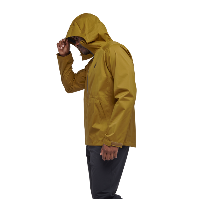 Black Diamond Stormline Stretch Anorak αδιάβροχο μπουφάν ανδρικό, dark curry