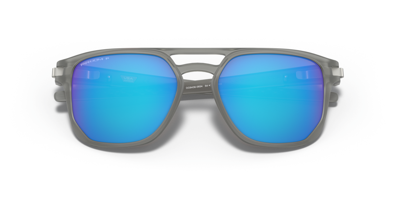 Oakley LATCH BETA Γυαλιά Ηλίου με Σκελετό Matte Grey Ink και Φακούς Prizm Sapphire Irid Polar, 54