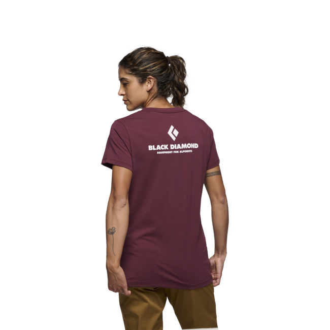 Black Diamond Equipment for Alpinists Μπλουζάκι Γυναικείο με Κοντό Μανίκι, Μπορντό