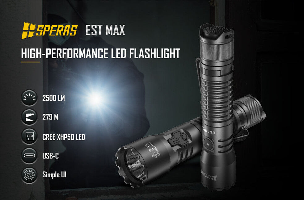 Fenix Speras EST Max Επαγγελματικός Φακός Τακτικός 2500LM 279m