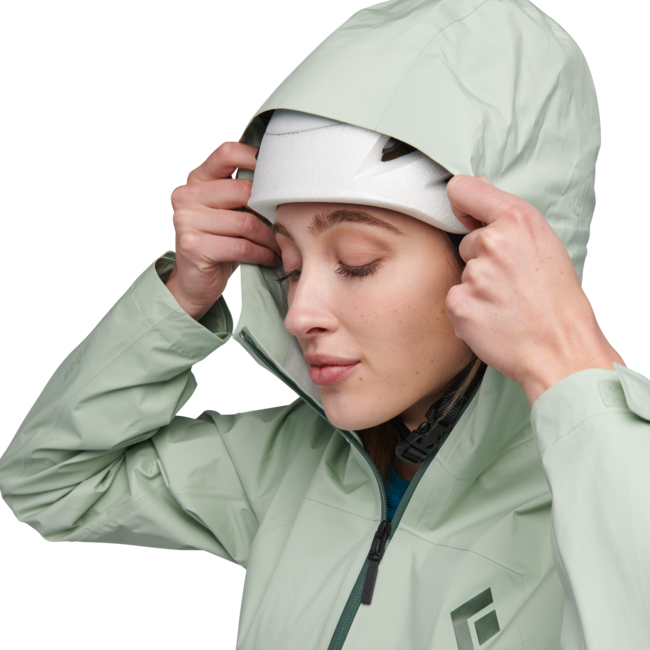 Black Diamond Stormline Stretch Anorak αδιάβροχο μπουφάν γυναικείο, foam green