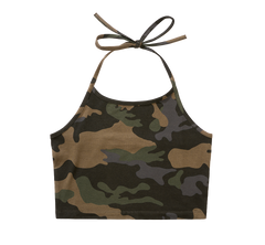 Brandit Neckholder γυναικείο αμάνικο μπλουζάκι, dark camo