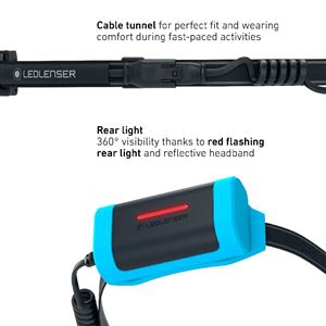 LEDLENSER Neo9R Φακός Κεφαλής 6,66 Wh, Μαύρο-Μπλε