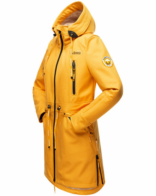 Marikoo Racquelle Μπουφάν Softshell Γυναικείο με Κουκούλα, Κίτρινο Amber