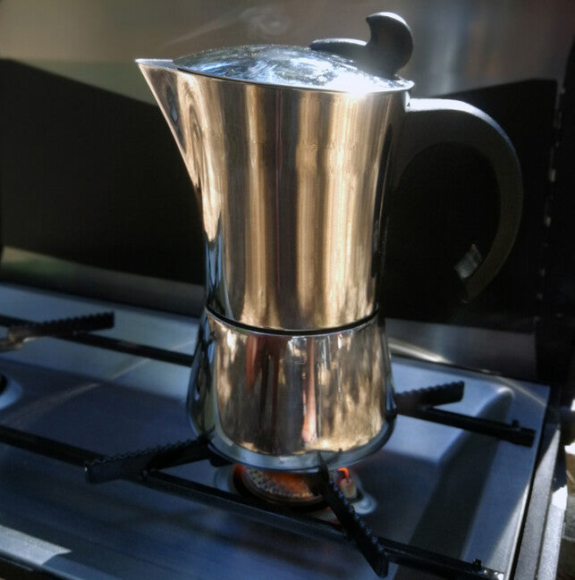 BasicNature Σακχαρωτή Ατσάλι Μηχανή Espresso 6 Φλιτζανιών